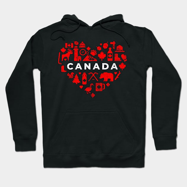 I Love Canada Hoodie by Mila46